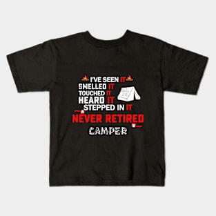 Never Retired Camper Kids T-Shirt